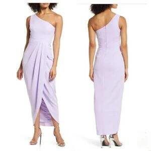 Xscape NWOT One-Shoulder Scuba Dress Lilac Size 2